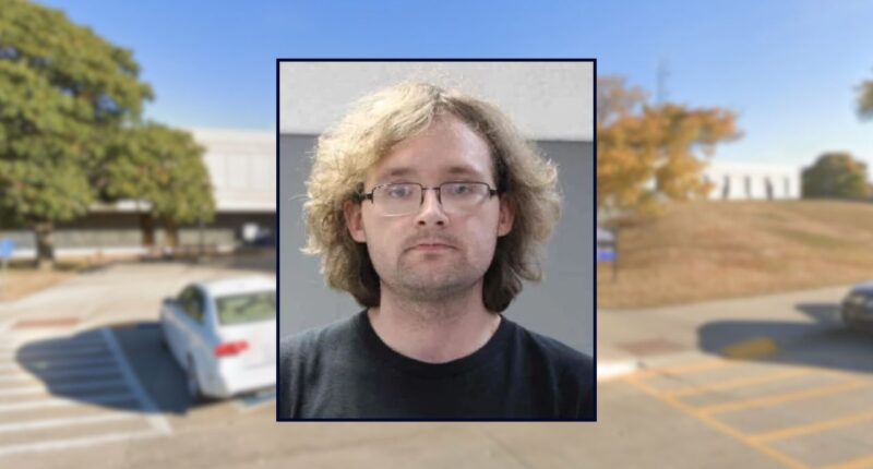 Gunner Michael Jones inset against a jail in Iowa.