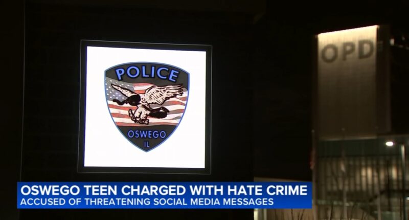 13-year-old boy charged with hate crime after sharing 'messages of racial, threatening nature' on Snapchat, Oswego police say