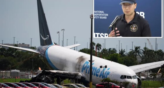 Data shows Amazon jet’s key braking systems did not deploy during deadly Miami crash: NTSB