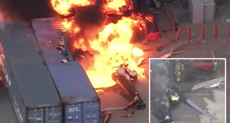 3 dead after news helicopter crashes in Chatsworth near site of bus crash