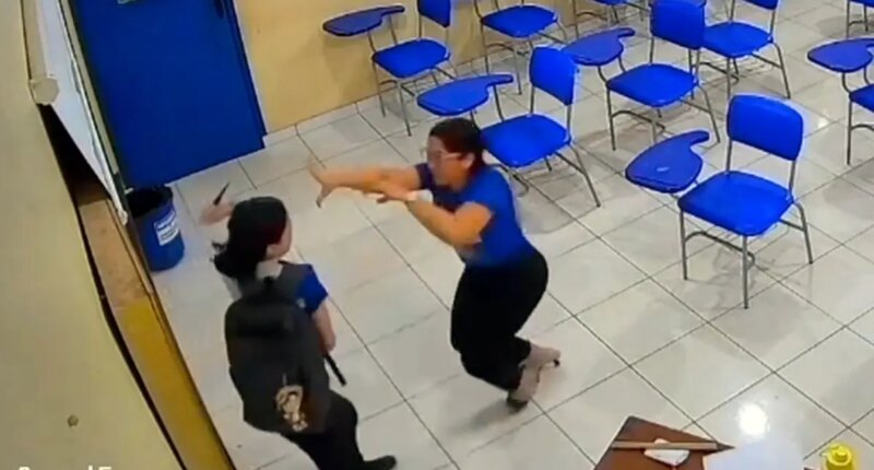 Brazil high school student stabs teacher in wild video