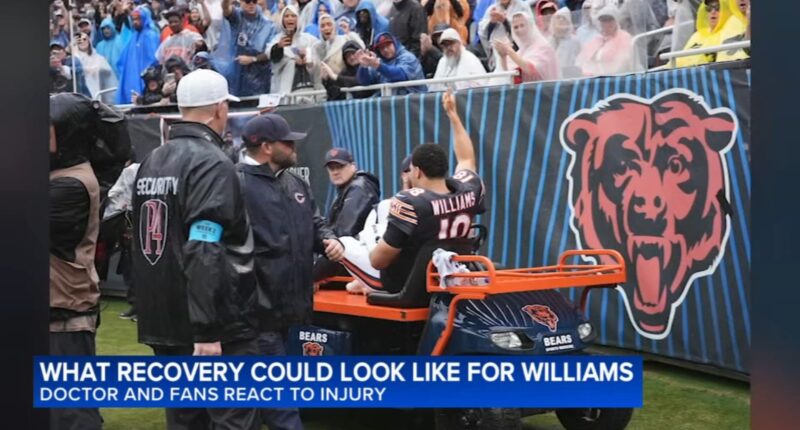 Caleb Williams injury: QB suffers apparent hamstring injury; Chicago Bears game ends in Minnesota Vikings win at Soldier Field