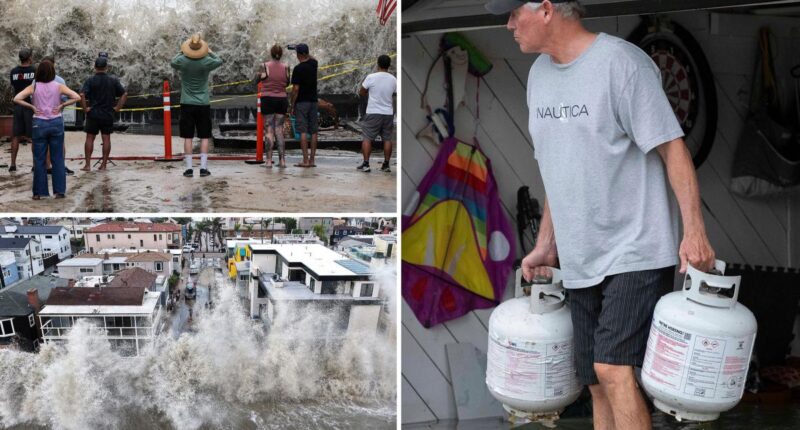 California homeowners evacuate as monster waves batter Long Beach homes