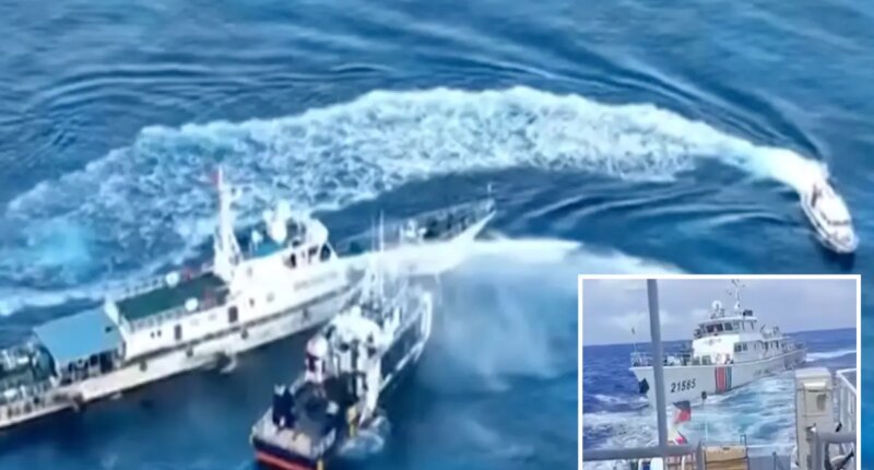 China Coast Guard vessel rams and damages Philippine boat on refueling mission