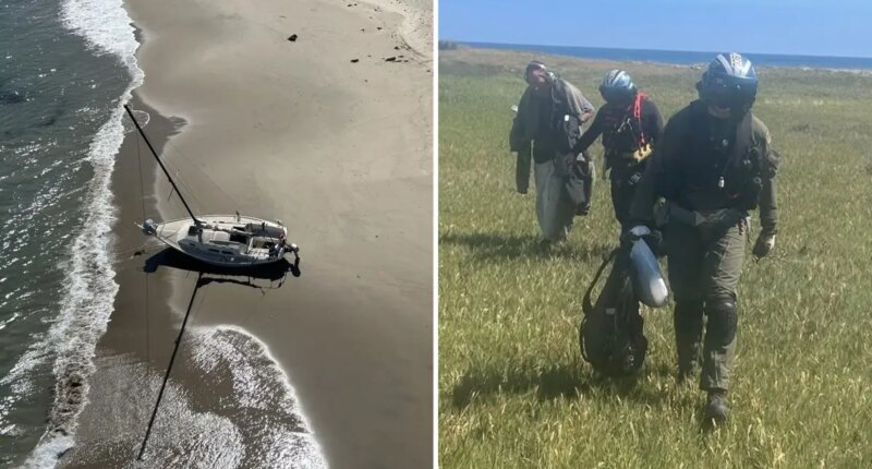 Coast Guard rescues sailor from Santa Rosa Island after boat grounds on shore