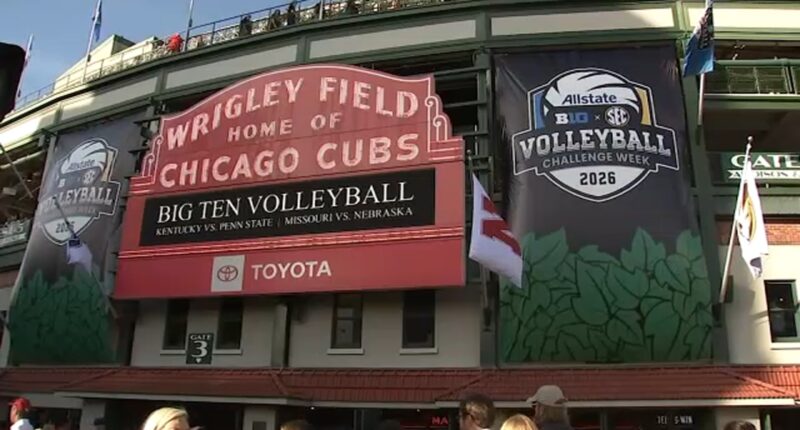 College volleyball makes historic debut at Wrigley Field during 2026 Allstate Big Ten/SEC Volleyball Challenge Week Chicago finale