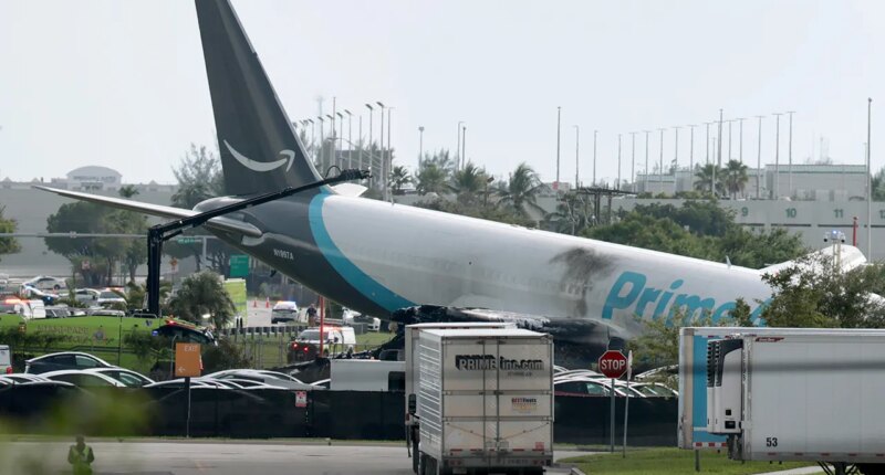 Data shows Amazon jet’s key braking systems did not deploy during deadly Miami crash: NTSB