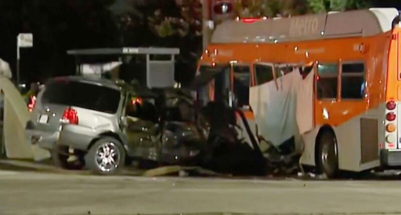 Driver who crashed into LA Metro bus will be arrested on suspicion of murder