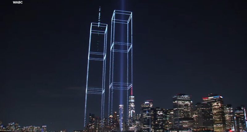 Drone show recreates Twin Towers, honors 2,977 victims ahead of 25th anniversary of 9/11 attacks in New York
