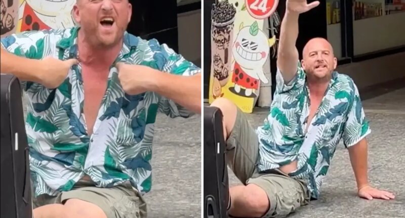 Drunk tourist was tasered by police after allegedly hurling racist insults, praising Adolf Hitler