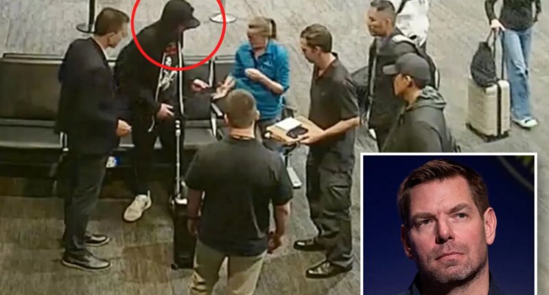 Eric Swalwell seen surrounded by FBI agents at SFO in new video