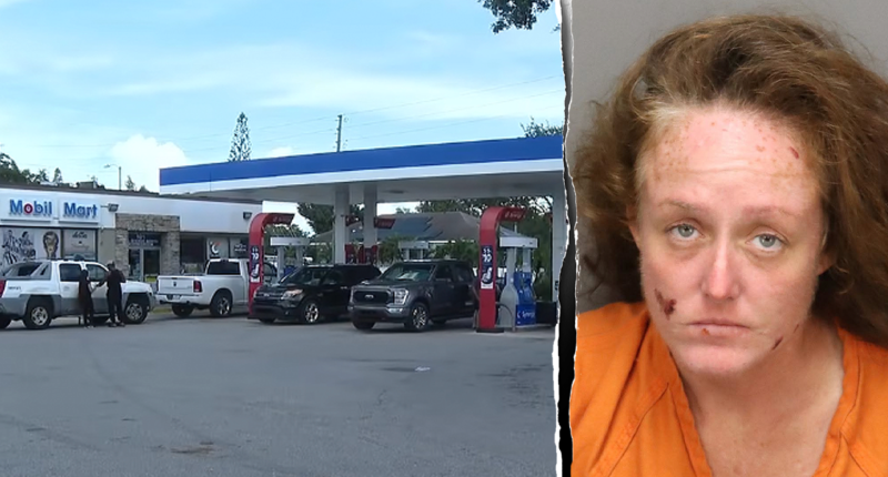 Florida woman accused of setting stranger on fire at gas station, leaving horrific burns