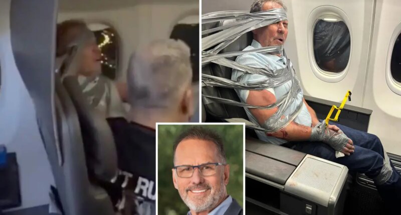 Flyer duct-taped to plane seat shouted 'you have a little, tiny d--k,' new video shows