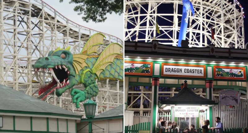 Freak fire damages century-old Dragon Coaster in NY park where 'Big' was filmed