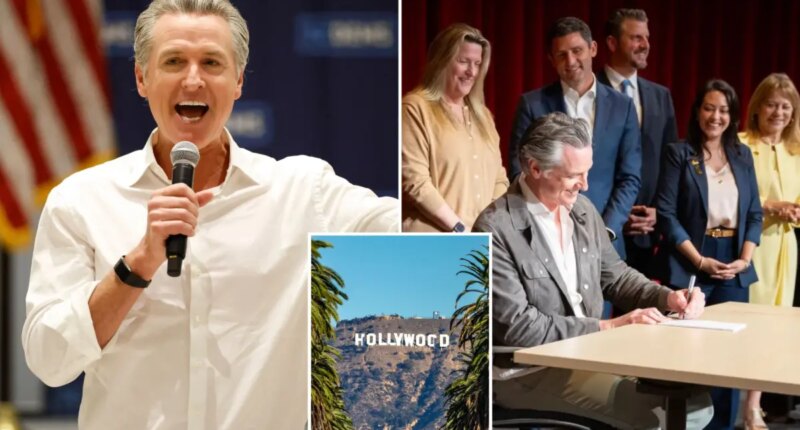 Gavin Newsom signs new California tax credit to keep Hollywood jobs from fleeing state