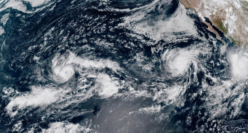 Hurricanes in the Pacific threaten Hawaii and Mexico with floods and high surf