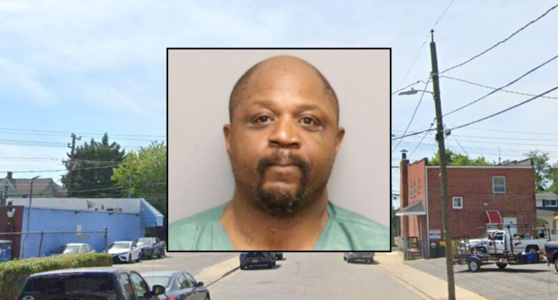 Inset: Cedric Dion Callaway (Anne Arundel County Jail). Background: The area in Maryland where Callaway killed his wife (Google Maps).