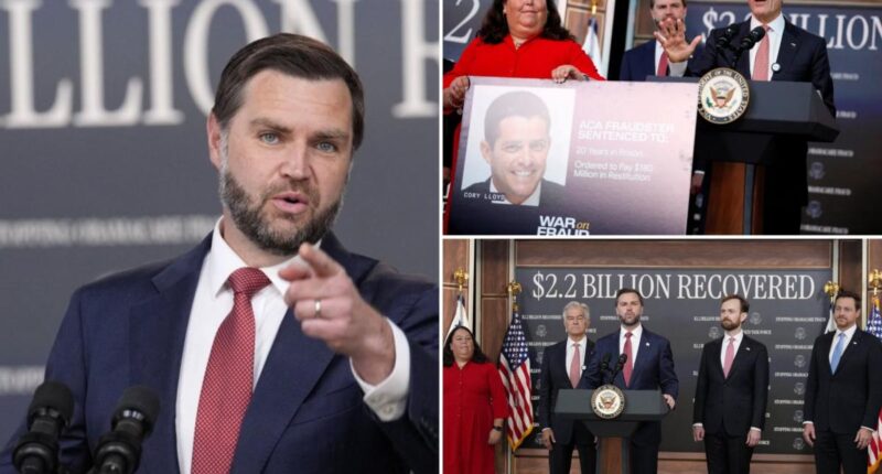 JD Vance announces 750K Obamacare enrollees booted for suspected fraud, 450K more under review
