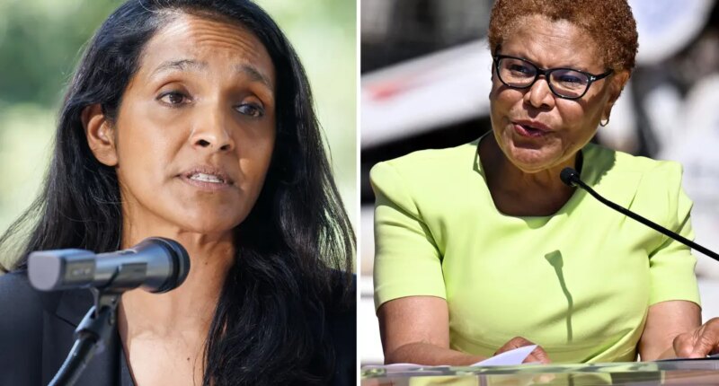 Karen Bass's own allies fear she is floundering in LA mayor's race: 'energy is with Nithya'