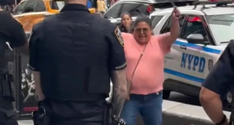 Knife-wielding woman charges at NYC cops in Times Square