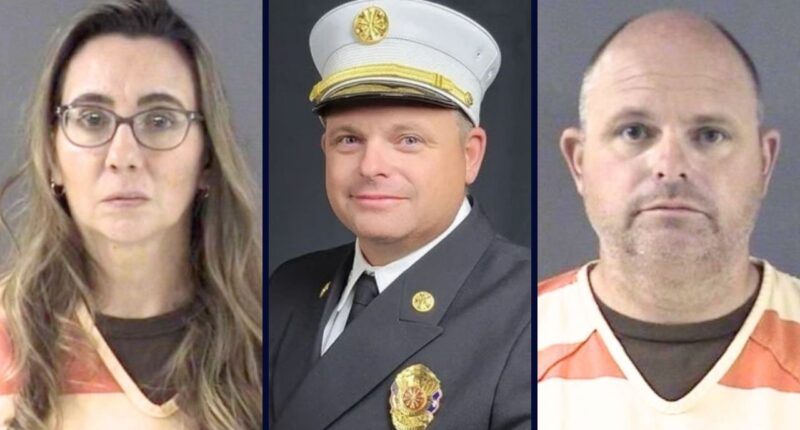 Left: Angela Mittlestadt (Laramie County Sheriff's Office). Center: Laramie County Fire District Chief Darrick Mittlestadt (Laramie County). Right: Darrick Mittlestadt (LCSO).