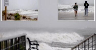 Long Island swimmer vanishes in ocean off Fire Island during deadly nor'easter as officials launch search