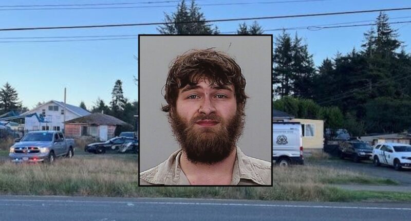 Levi Higgins-Green inset against a home in Oregon
