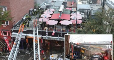 Massive fire rips through NYC restaurant, injuring 6 firefighters