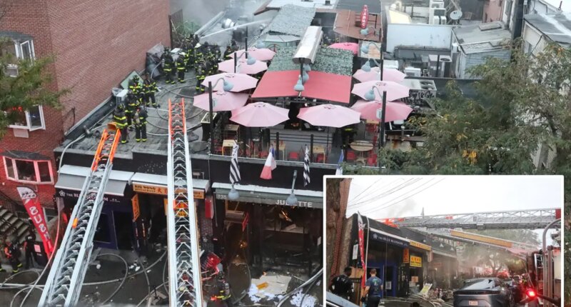 Massive fire rips through NYC restaurant, injuring 6 firefighters