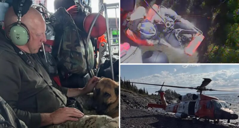 Missing hiker, 70, hoisted to safety after vanishing for week on remote Michigan island