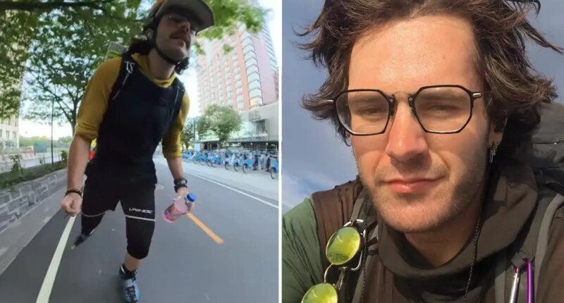 Norwegian skater Joachim Lanham, rollerblading across US, killed after allegedly being struck by 82-year-old driver in Kansas hit and run