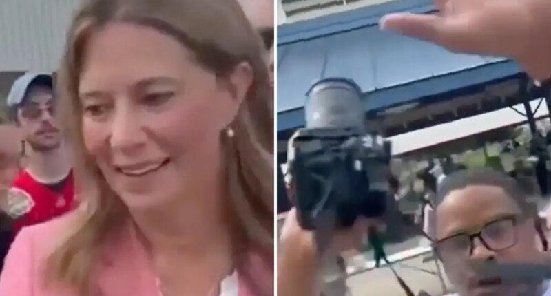 Ohio gubernatorial candidate Amy Acton's handlers lash out when cameraman confronts her about debate