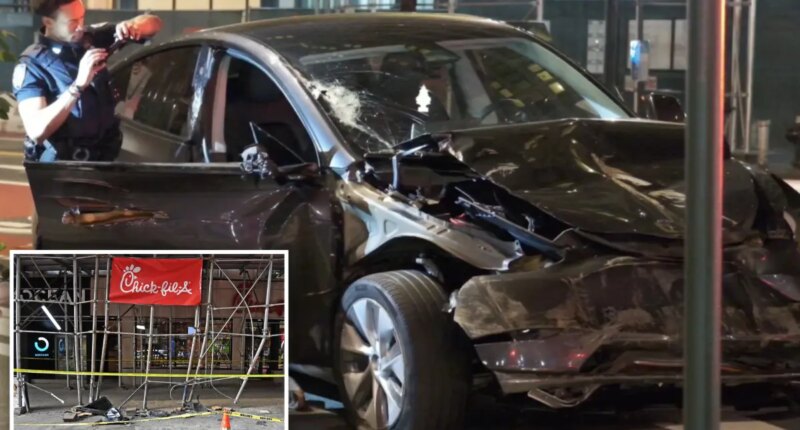 One killed after out-of-control Tesla smashes into NYC scaffolding