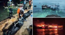 Philippines ferry fire kills 5 leaves dozens missing