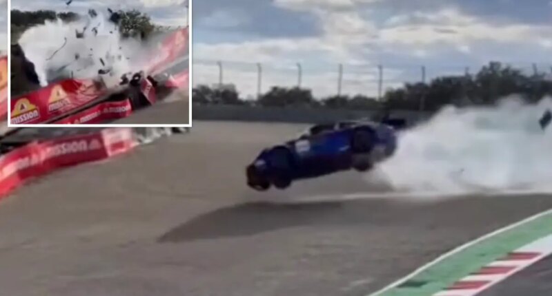Porsche driver crashes at California racetrack on infamous corkscrew