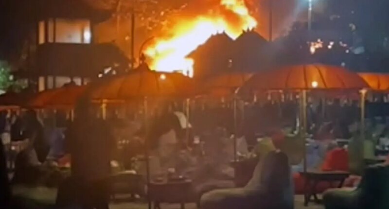 Raging inferno erupts at Bali beachside restaurant party