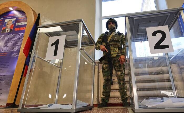 Russia holds parliamentary vote in areas it seized from Ukraine in the war
