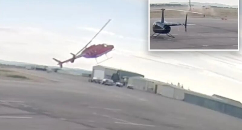 Shocking video shows out-of-control helicopter repeatedly slam into Utah runway