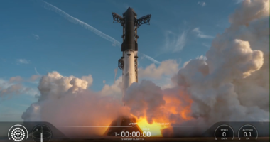 SpaceX launches Starship on giant rocket's first flight to orbit
