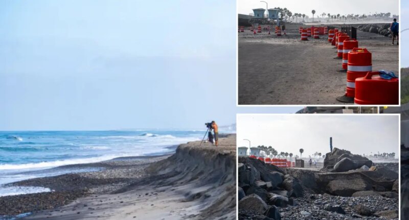 Tamarack State Beach battered by erosion as sand vanishes, parking lot closes