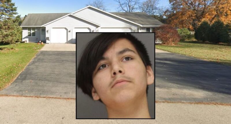 Inset: Ramone Waupoose (Brown County Jail/WLUK). Background: The home where Ramone Waupoose lived with his mom and allegedly attacked her (Google Maps).