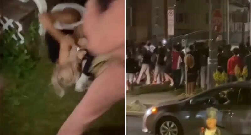 Three girls charged after Pennsylvania college students beaten by mob in caught-on-camera assault