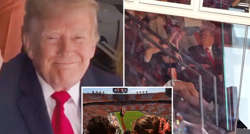 Trump cheered at University of Tennessee-UT football game