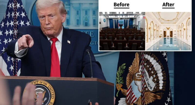 Trump muses about converting WH press room into indoor pool