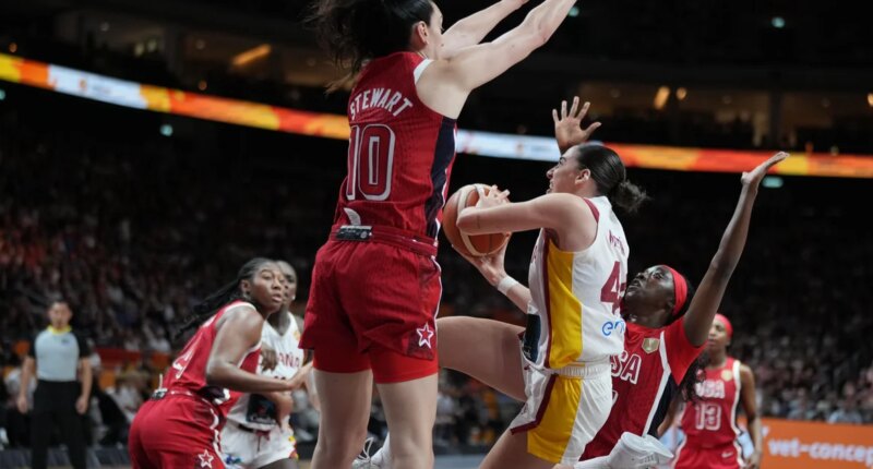 U.S. women beat Spain 76-66 to reach FIBA World Cup final, setting up Olympic rematch with France