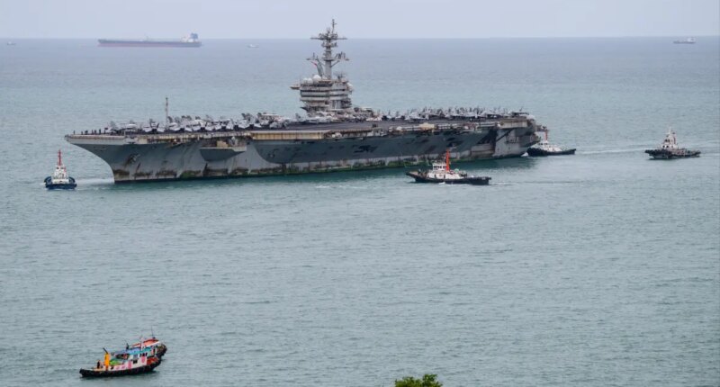 USS Abraham Lincoln arrives in Thailand following its Middle East deployment