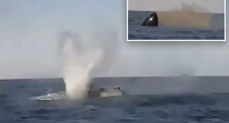 Ukraine and Russia clash in 'first-ever' drone battle at sea, video shows
