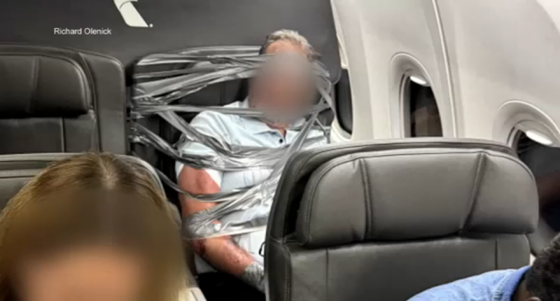 Unruly passenger arrested after being restrained with duct tape during American Airlines flight