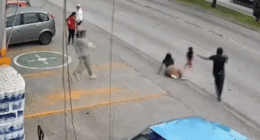 Video captures grocery store manager's daring rescue of toddler who ran into oncoming traffic