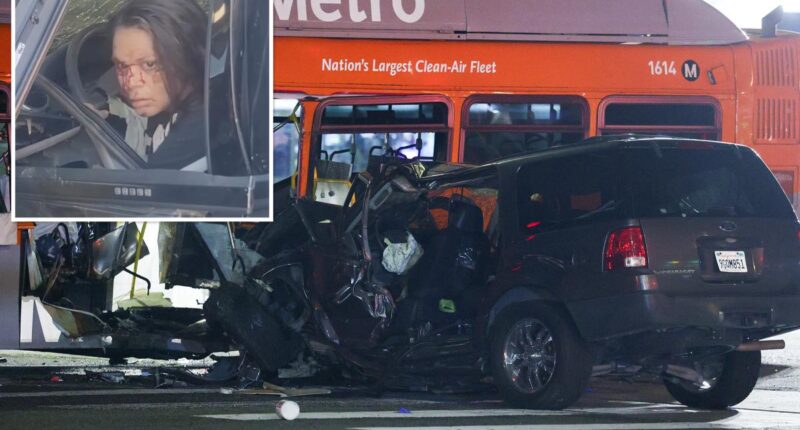 Video shows SUV driver after fatal crash with LA Metro bus